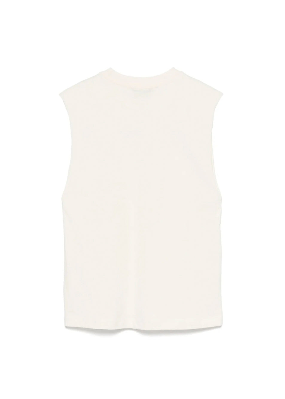 MSGM Kids Canotta Crema con Stampa per Bambini retro
