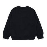 Diesel Kids Felpa Girocollo Nera Oval D per Bambini