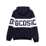 Gcds Kids Felpa Girocollo Blu con Stampa a Contrasto per Bambini