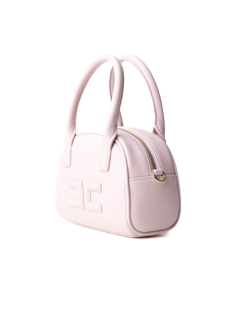 Elisabetta Franchi La Mia Bambina Borsa a Tracolla Rosa con Logo per Bambine