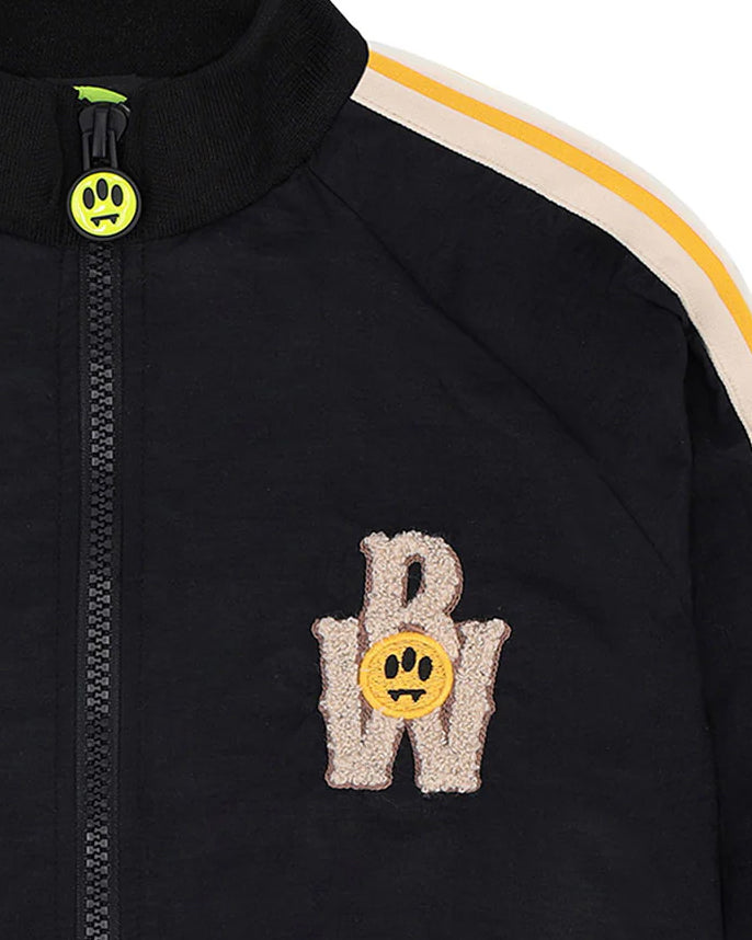 Barrow Kids Felpa sportiva Unisex nero con bande gialle per Bambini