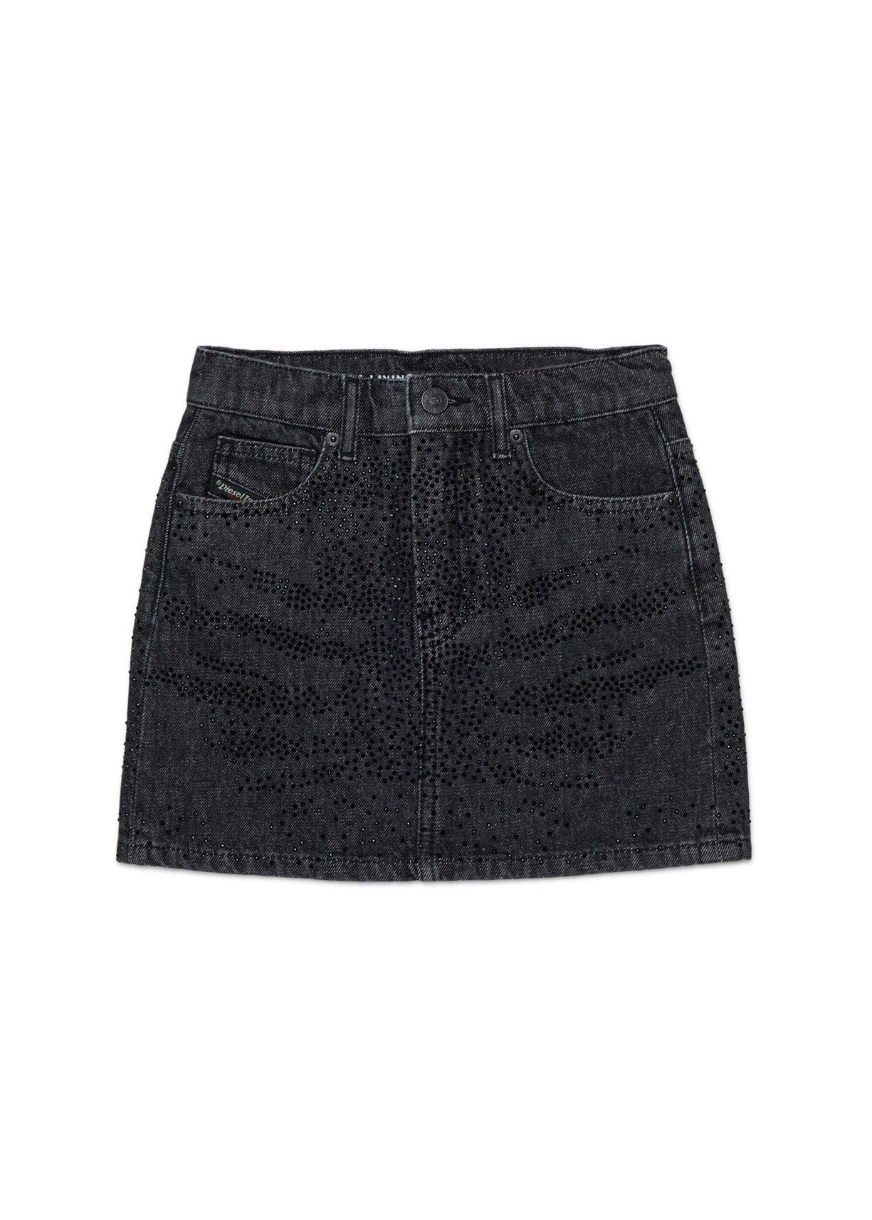 Diesel Kids Gonna Nera Denim Hotfix per Bambine