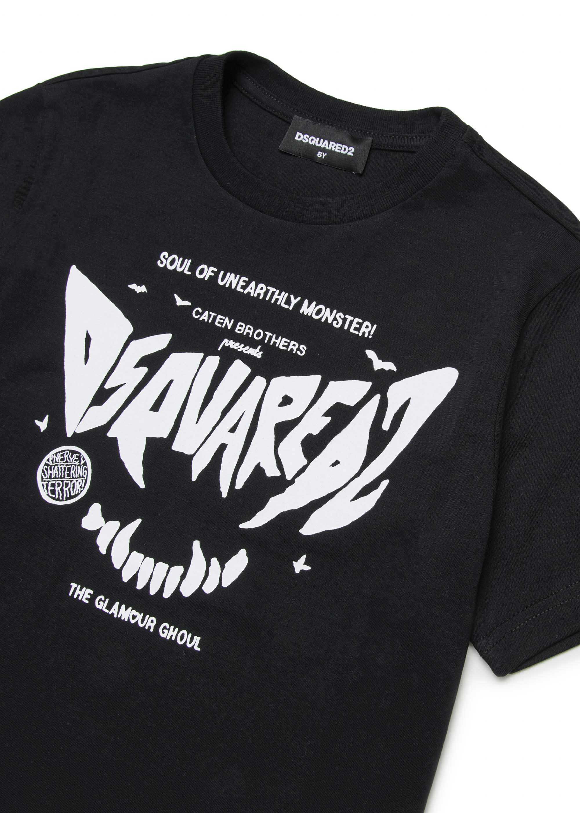 Dsquared2 Kids T-shirt Nera Horror per Bambini