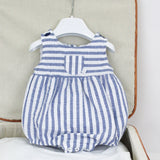 Deolinda Pagliaccetto Bianco/Blu a Righe per Neonate