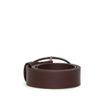 Diesel Kids Cintura Marrone in Pelle con Logo Oval D