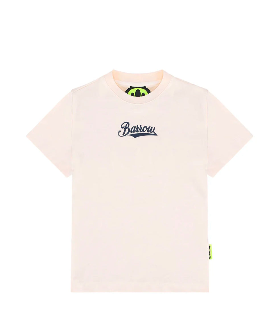 Barrow Kids T-Shirt Crema con Stampa Retro Multicolor per Bambini