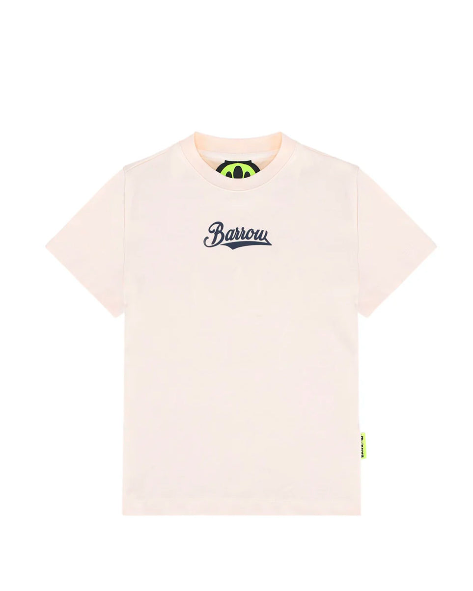 Barrow Kids T-Shirt Crema con Stampa Retro Multicolor per Bambini