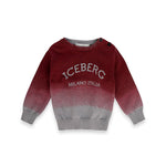 Iceberg Kids Maglioncino Girocollo Melange con Effetto Sbiadito con Logo per Neonati