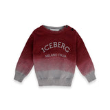 Iceberg Kids Maglioncino Girocollo Melange con Effetto Sbiadito con Logo per Neonati
