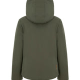 SUNS Kids Giubbotto Verde Militare con Cappuccio e Interno in Pelliccia per Bambini