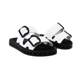 Sensi Kids Black Fluo White Double Band Sandal for Children