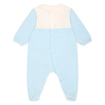 Moschino Kids Tutina Celeste con Stampa per Neonati