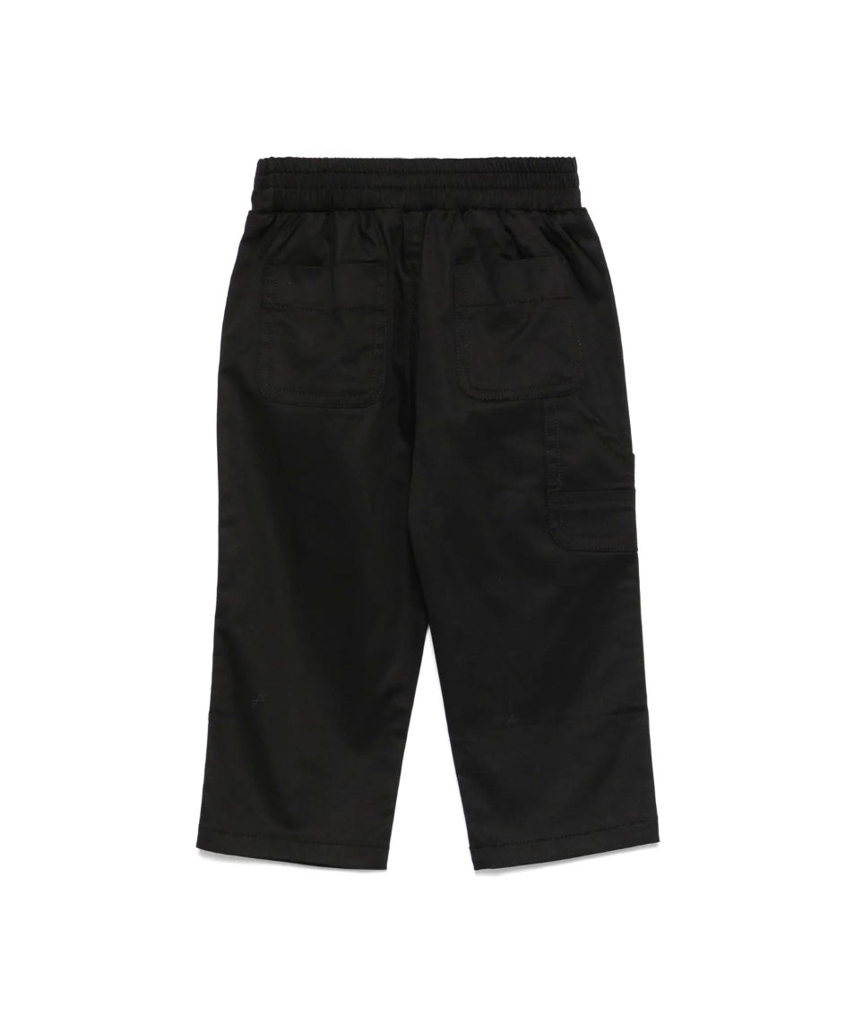 Iceberg Kids Pantaloni Neri con Logo per Neonati