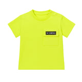 Iceberg Kids T-Shirt Lime con Taschino e Logo per Neonati