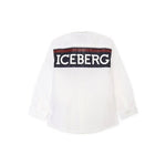 Iceberg Kids Camicia Bianca con Banda Logo per Neonati (retro)