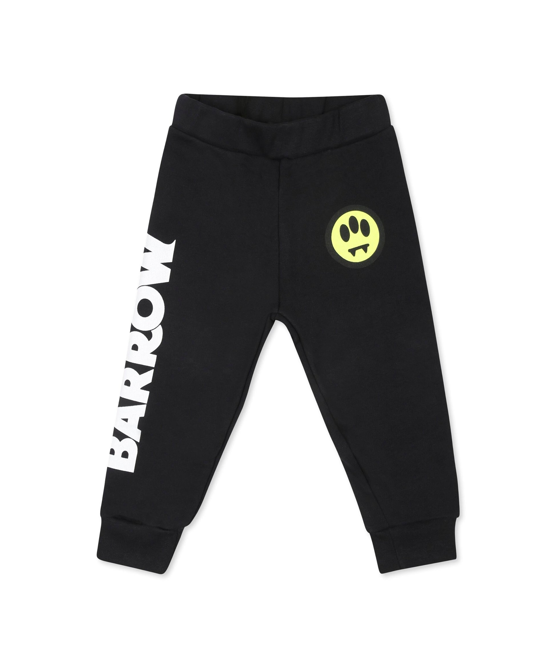Barrow Kids Pantaloni Neri in Felpa con Stampa Logo per Neonati