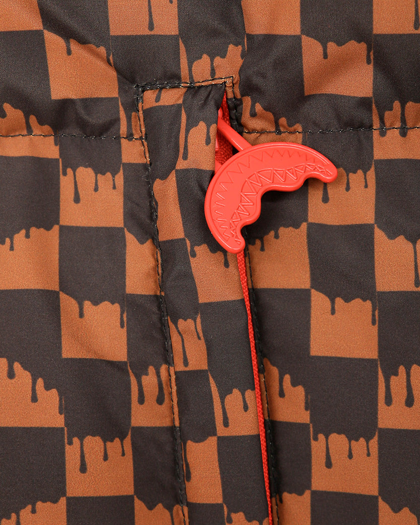 Sprayground Giubbino Puffer con Cappuccio Rimovibile e Logo Smile Retro per Bambini