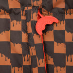 Sprayground Giubbino Puffer con Cappuccio Rimovibile e Logo Smile Retro per Bambini