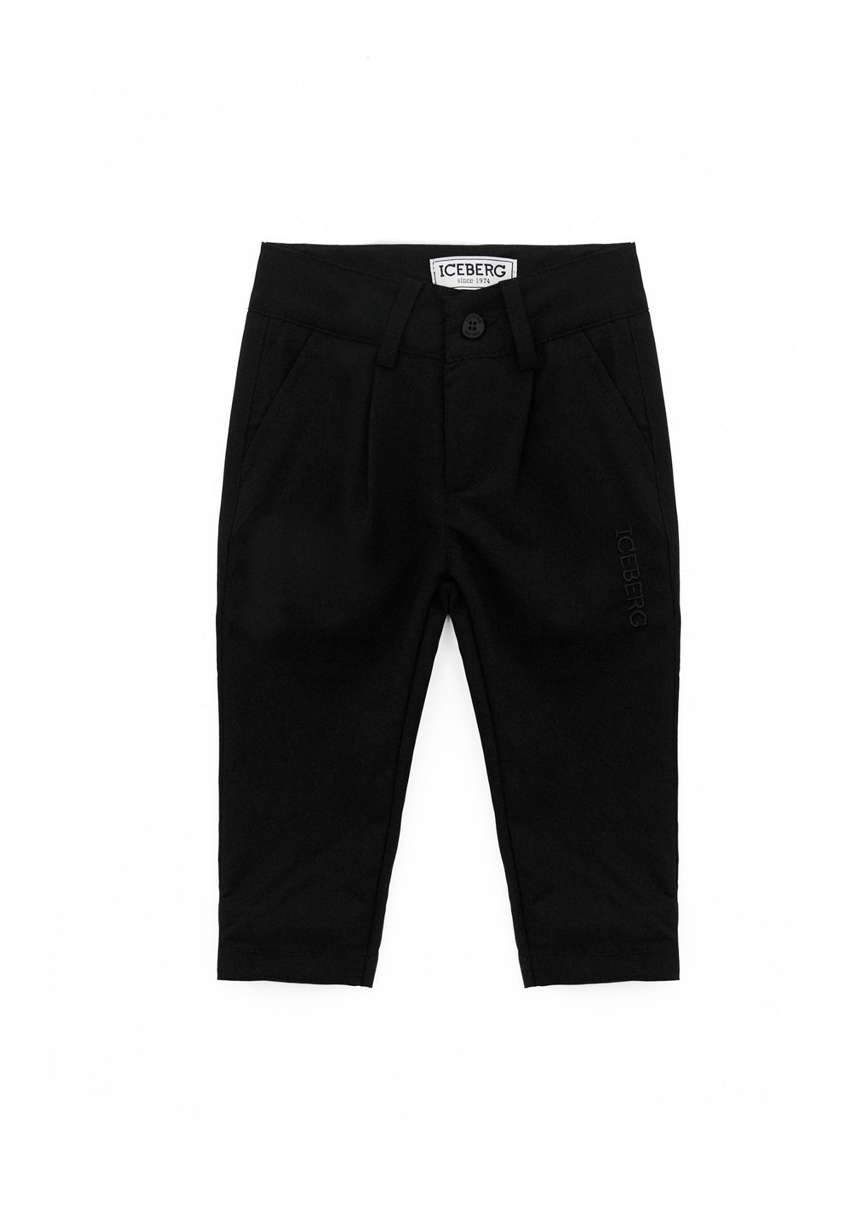 Iceberg Kids Pantaloni Neri con Logo