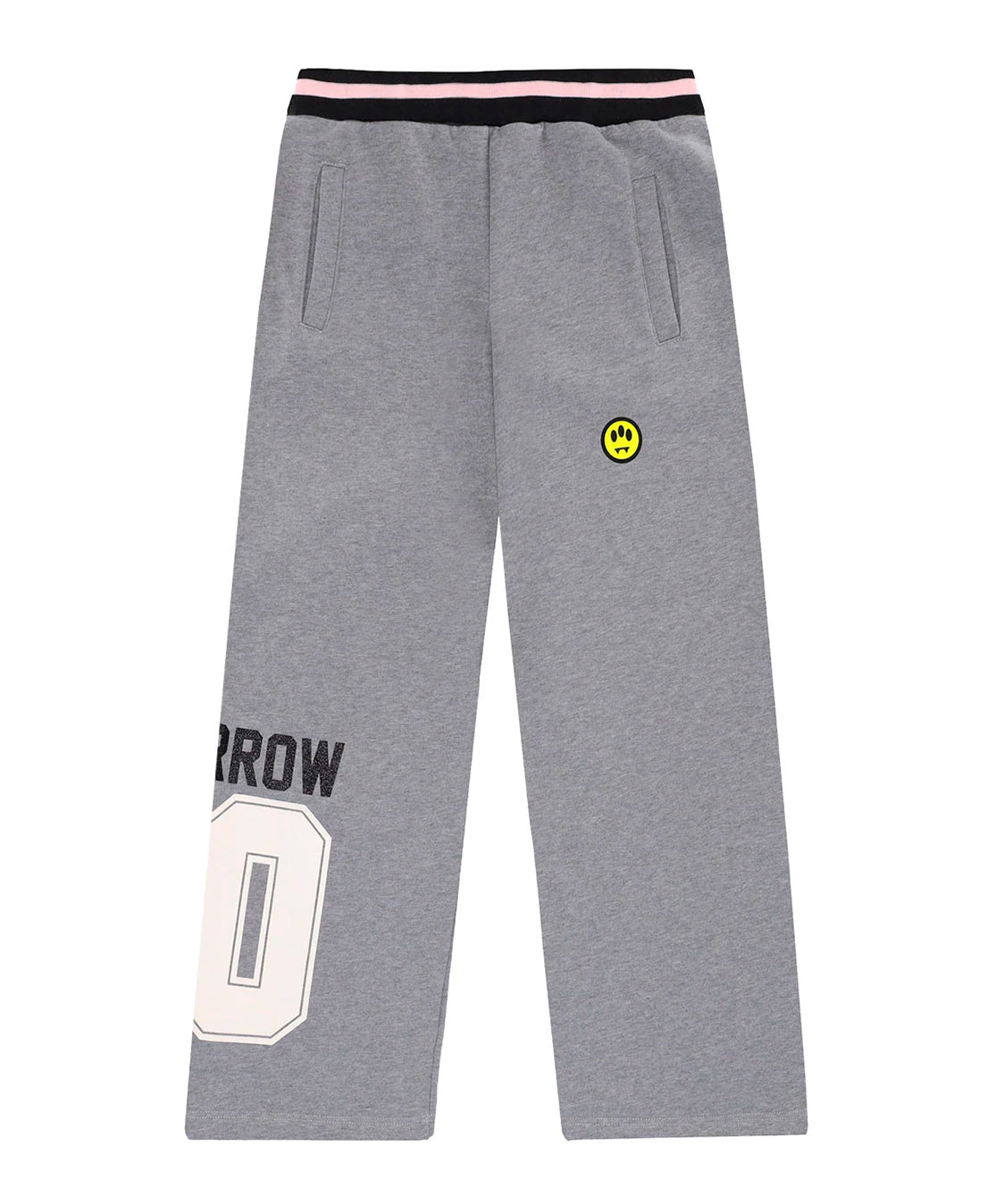 Barrow Kids Pantaloni Grigi con Fascia in Vita e Logo per Bambine