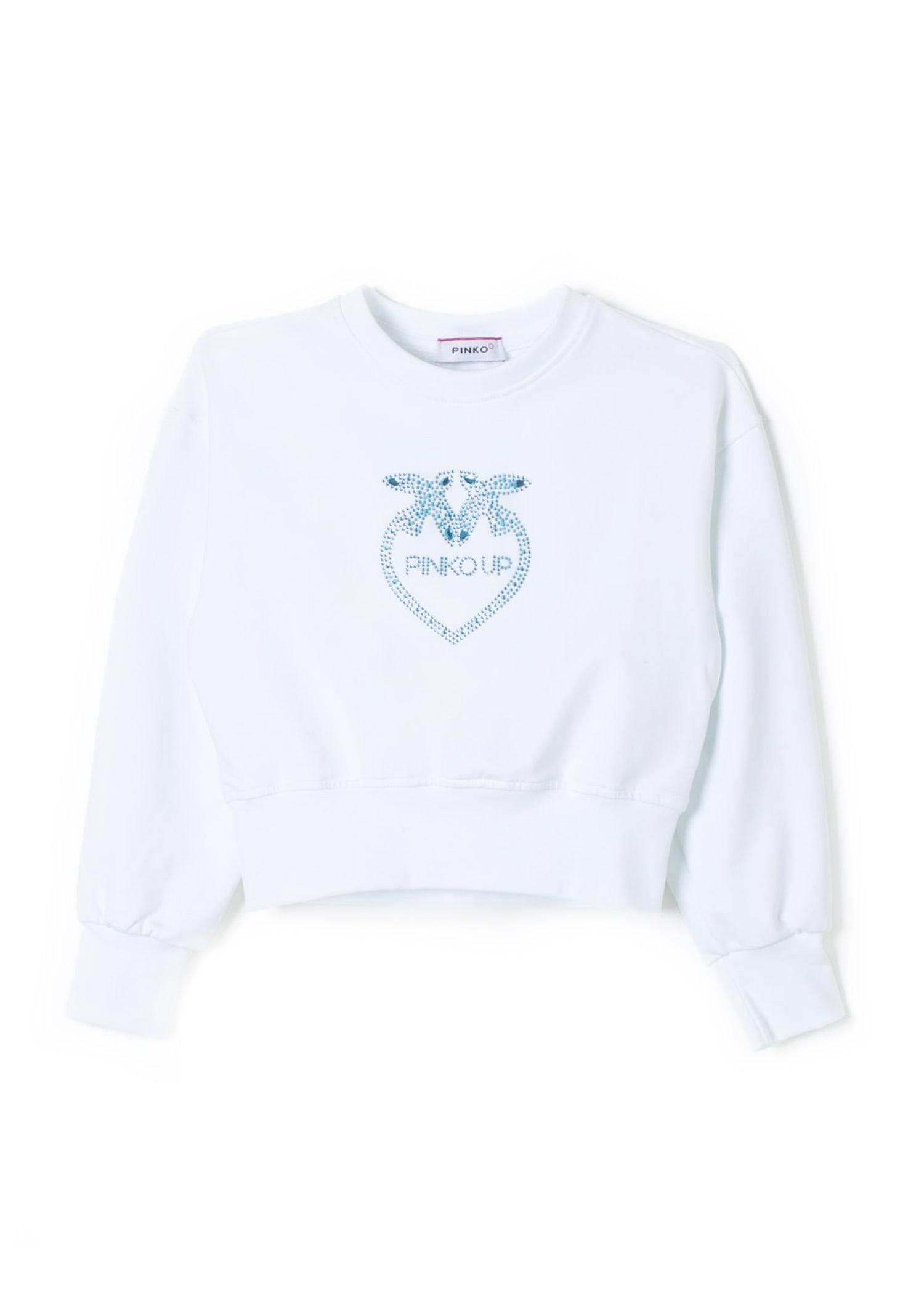 Pinko Kids Felpa Bianca Con Logo (fronte)