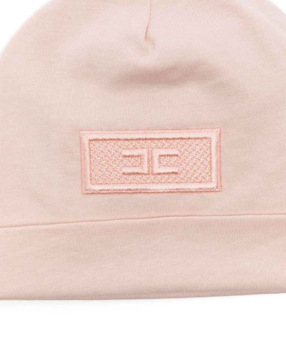 Elisabetta Franchi La Mia Bambina Cappello Rosa con Logo per Neonate