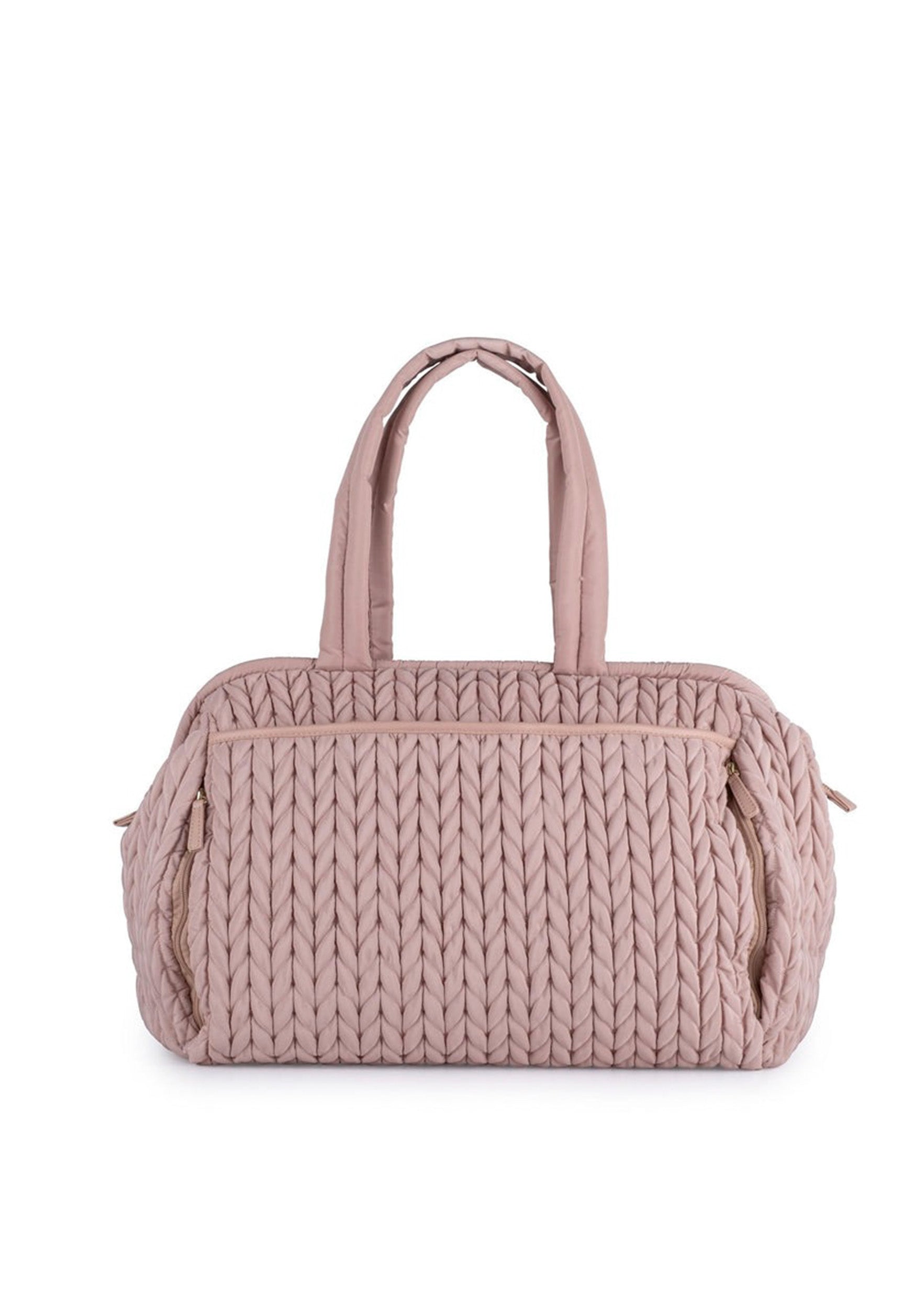 Love Bag Borsa Mamma Ovale Rosa Intrecciata