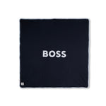 Boss Kids Coperta Navy con Logo per Neonati