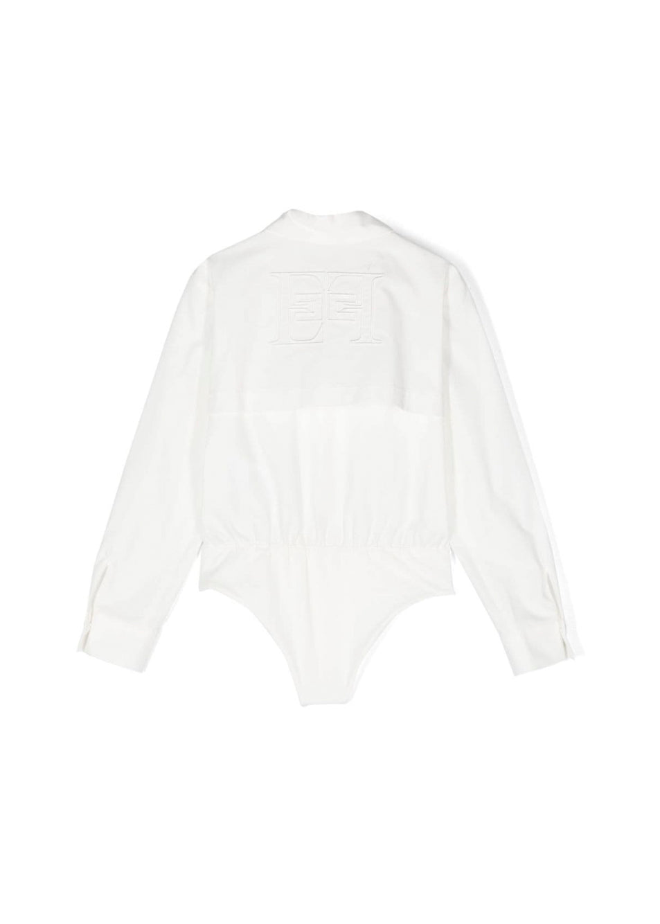 Elisabetta Franchi La Mia Bambina Camicia Body Bianca per Bambine