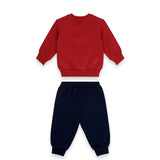 Iceberg Kids Completo di Tuta Rosso/Blu con Logo a Contrasto per Neonati