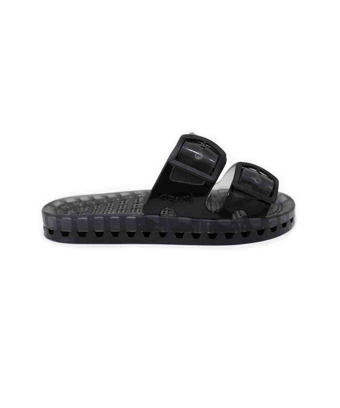 Sensi Kids Jelly Sandalo Nero Doppia Fascia per Bambini (lato)