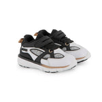 Boss Kids Sneakers Bianco/Nero con Stappo per Neonati