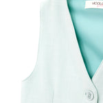 Vicolo Gilet Verde Acqua per Bambine