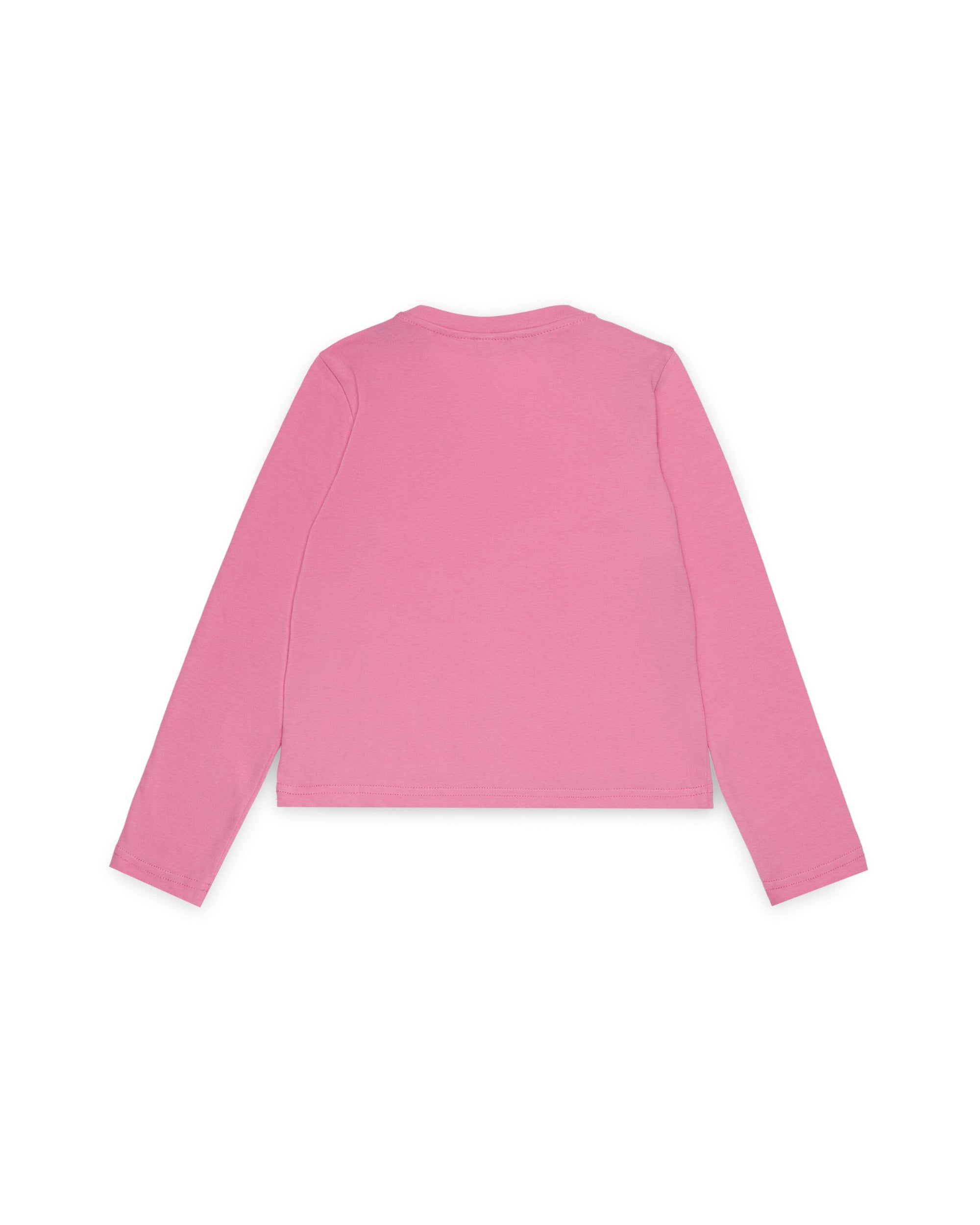 Diesel Kids T shirt Manica Lunga Fucsia con Oval D per Bambine