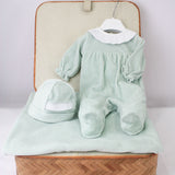 Deolinda Completo Verde per Neonate