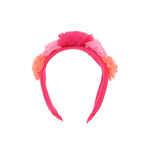 Angel's Face Cerchietto Fucsia con Tulle Rosie per Bambine