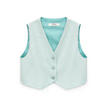 Vicolo Gilet Verde Acqua per Bambine