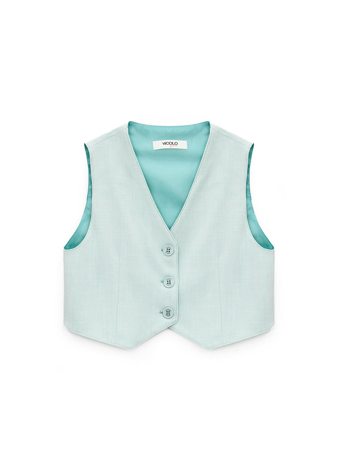 Vicolo Gilet Verde Acqua per Bambine