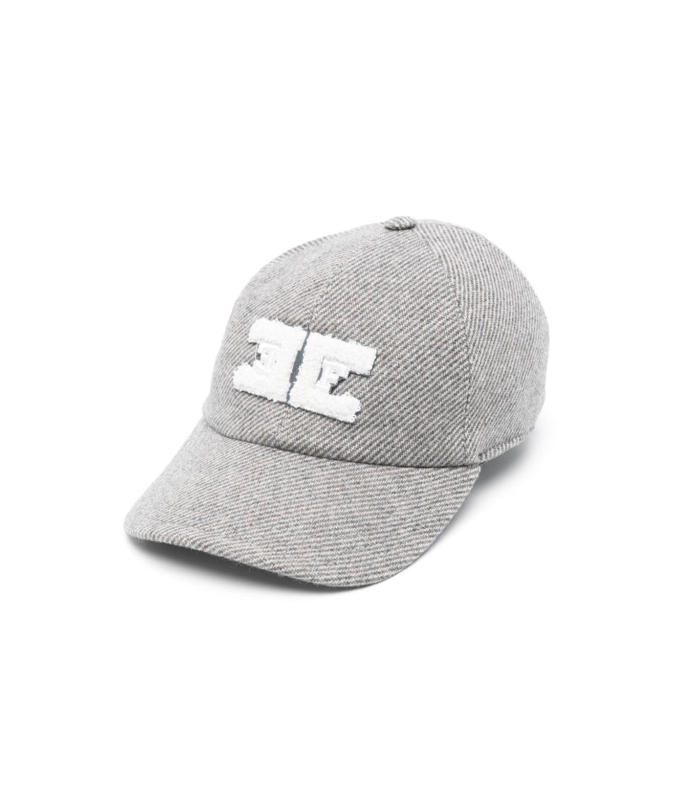 Elisabetta Franchi La Mia Bambina Cappello Grigio con Logo per Bambine