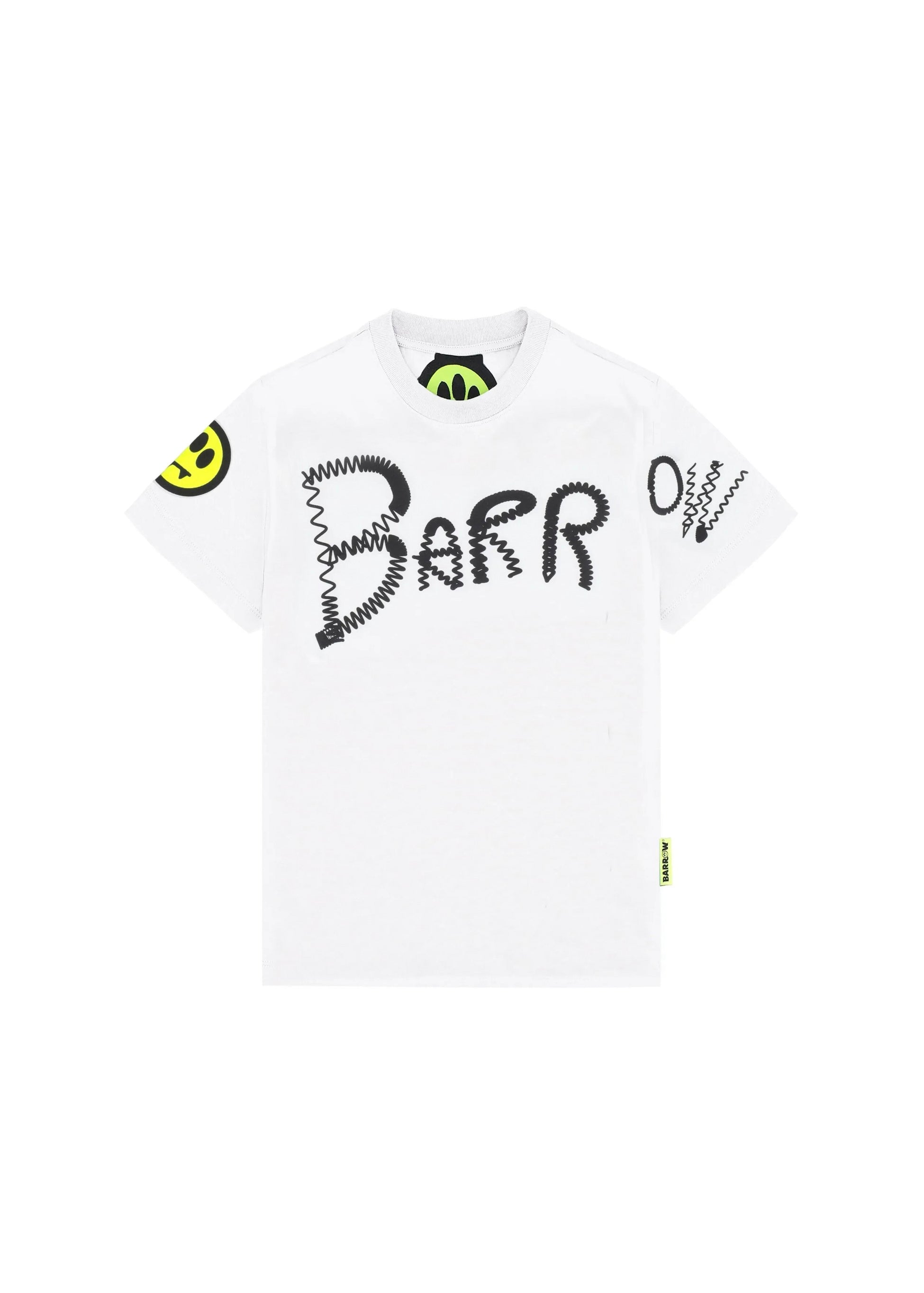 Barrow Kids T-shirt Bianca con Stampa Logo per Bambini (fronte)