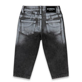 Iceberg Kids Jeans Denim Nero con Effetto Acid Wash per Neonati