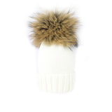 Queen White Wool Hat with Pom Pom