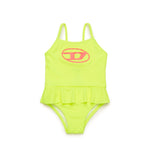 Diesel Kids Costume Monokini con Ruches Giallo per Neonate