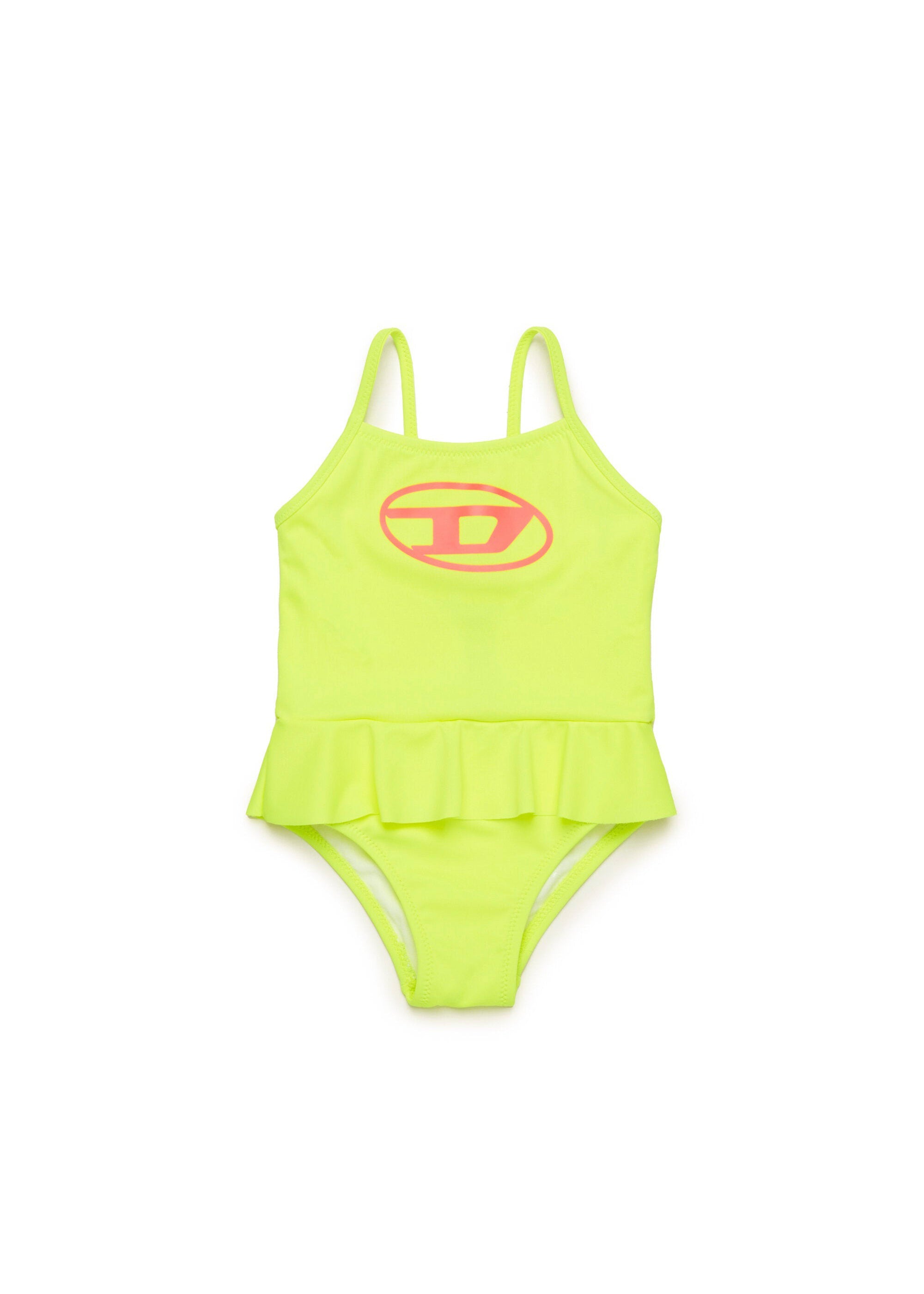 Diesel Kids Costume Monokini con Ruches Giallo per Neonate
