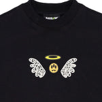 Barrow Kids T-Shirt Nera con Motivo Ali per Bambine