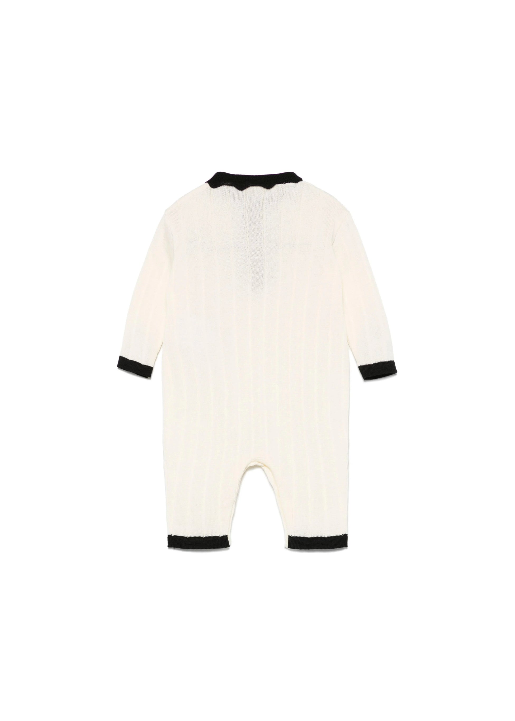 Elisabetta Franchi La Mia Bambina Tutina Burro/Nero con Logo per Neonate
