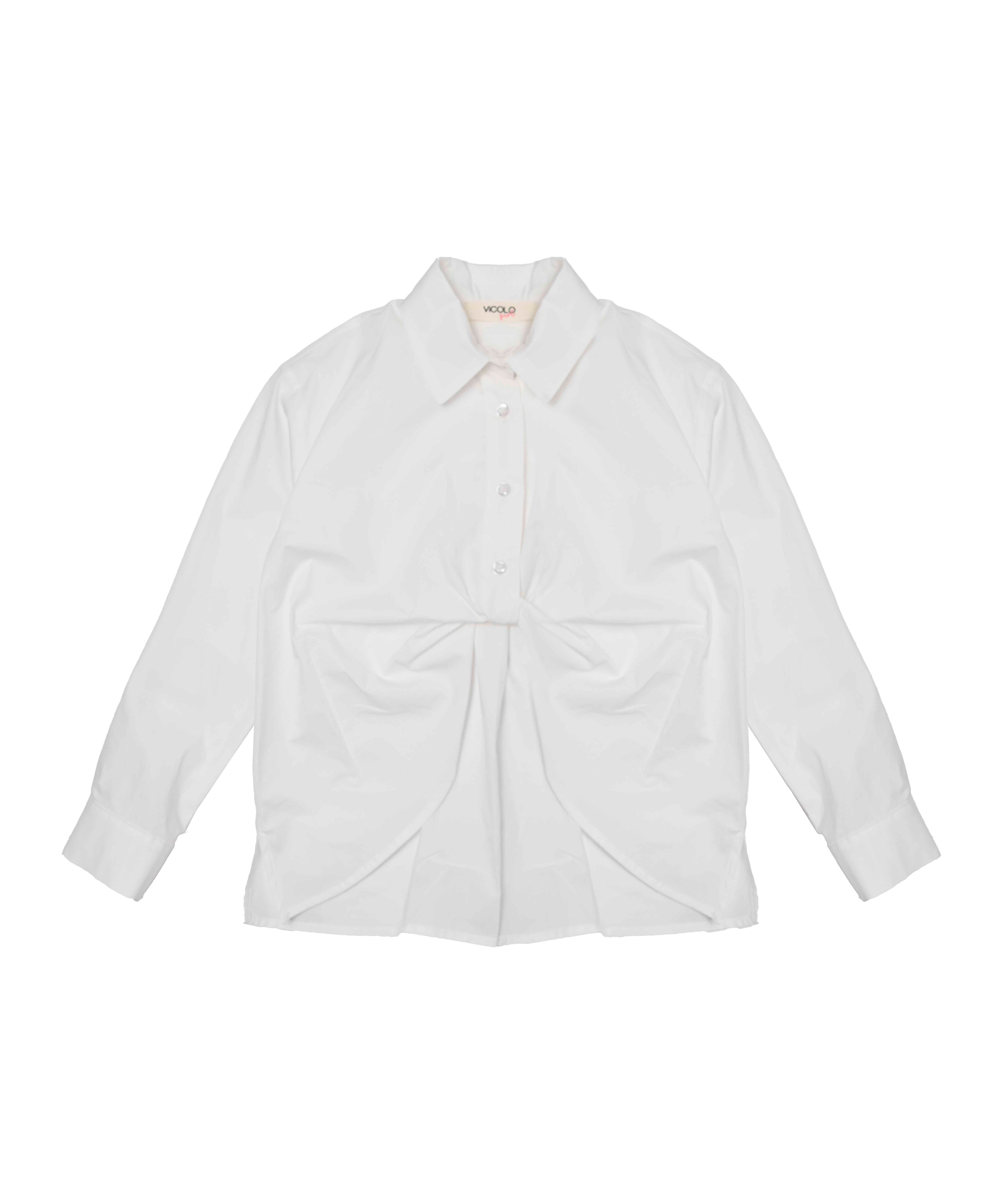 Vicolo Kids Camicia Bianca Arricciata per Bambine