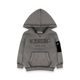 Iceberg Kids Felpa Grigia con Cappuccio e Logo Ricamato per Neonati