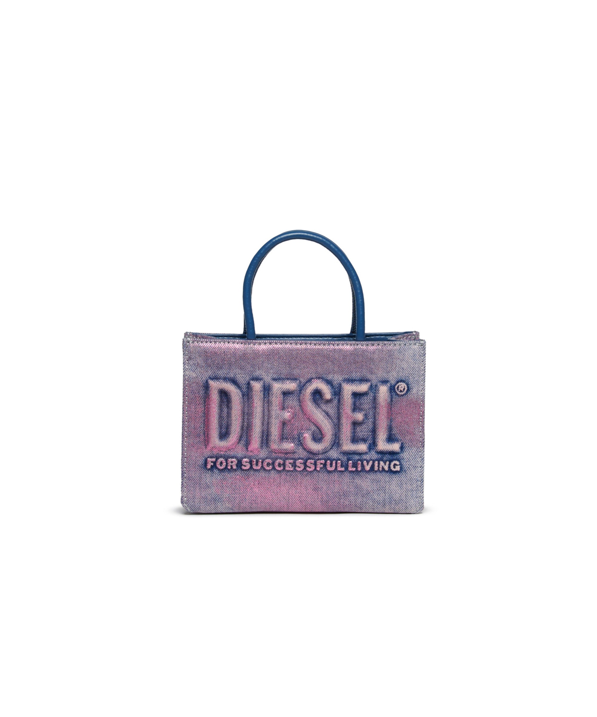 Diesel Kids Borsa Denim Rosa Mini 3D per Bambine