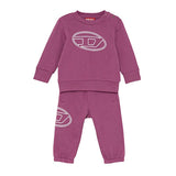 Diesel Kids Felpa con Pantaloni Viola per Neonate